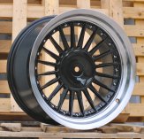 Alu kola Racing Line 7307F, 17x8 5x120 ET20, šedivá + leštěný límec