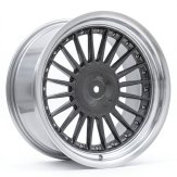 Alu kola Racing Line 7307R, 17x9 5x120 ET15, šedivá + leštěný límec