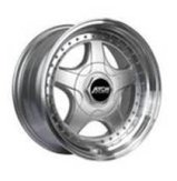 Alu kola Racing Line 7813F, 17x8.5 5x120 ET20, stříbrná + leštěný límec