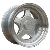 Alu kola Racing Line 7813R, 17x10 5x120 ET20, stříbrná + leštěný límec