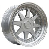 Alu kola Racing Line 7905F, 17x7.5 5x112 ET35, stříbrná + leštěný límec