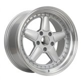 Alu kola Racing Line 7961F, 17x7.5 5x120 ET30, stříbrná + leštěný límec