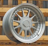 Alu kola Racing Line 7962F, 17x10 5x120 ET25, stříbrná + leštěný límec