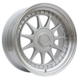 Alu kola Racing Line 7962F, 17x7.5 4x100 ET30, stříbrná + leštěný límec