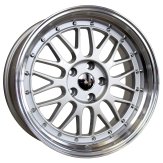 Alu kola Racing Line A1025, 17x8.5 5x120 ET15, stříbrná + leštění