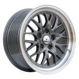Alu kola Racing Line A1408, 18x8 5x120 ET30, šedivá + leštěný límec