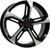 Alu kola Racing Line A513, 16x6.5 5x100 ET40, černá + leštění