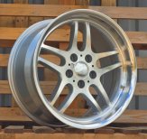 Alu kola Racing Line A5913, 18x9.5 5x120 ET20, stříbrná + leštěný límec (zátěžová)