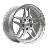Alu kola Racing Line A5913, 19x10 5x120 ET20, stříbrná + leštěný límec