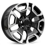 Alu kola Racing Line A6216, 17x7.5 6x139.7 ET25, černá + leštění (zátěžová)