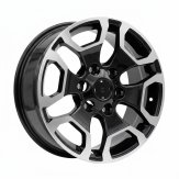 Alu kola Racing Line A6216, 17x7.5 6x139.7 ET25, černá + leštění (zátěžová)