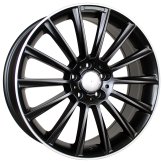 Alu kola Racing Line B1048, 18x8.5 5x112 ET35, černá matná + leštěný límec