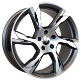 Alu kola Racing Line B1175, 22x9 5x108 ET45, šedivá matná + leštění