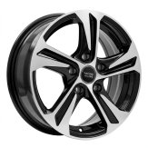 Alu kola Racing Line B1242, 16x6.5 5x112 ET40, černá + leštění