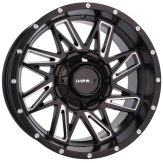 Alu kola Racing Line B1544, 18x9 10x120 ET-12, černá matná + leštěný límec