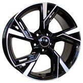 Alu kola Racing Line B1571, 20x9 5x112 ET31, černá + leštění (zátěžová)