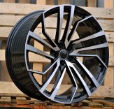 Alu kola Racing Line B1618, 19x8.5 5x112 ET35, černá + leštění (zátěžová)