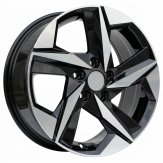 Alu kola Racing Line B1622, 15x6 5x114.3 ET45, černá + leštění