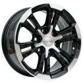 Alu kola Racing Line B1649, 17x7.5 6x139.7 ET38, černá + leštění (zátěžová)