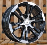Alu kola Racing Line B1649, 17x7.5 6x139.7 ET38, černá + leštění (zátěžová)