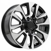 Alu kola Racing Line B1743, 18x7.5 6x139.7 ET25, černá + leštění (zátěžová)