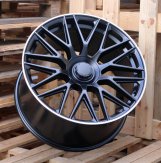 Alu kola Racing Line B1766, 18x8 5x112 ET43, černá matná + leštěný límec