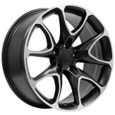 Alu kola Racing Line B1790, 20x9 5x127 ET40, černá matná + leštění