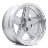 Alu kola Racing Line B1794, 16x9 5x112 ET12, stříbrná + leštěný límec