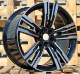Alu kola Racing Line B1831, 21x10.5 5x112 ET44, černá + leštění (zátěžová)