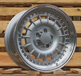 Alu kola Racing Line B1855, 17x8 5x112 ET30, stříbrná + leštěný límec