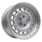 Alu kola Racing Line B1855, 17x9 5x112 ET30, stříbrná + leštěný límec