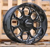Alu kola Racing Line B1960, 20x10 8x180 ET-19, černá lesklá (zátěžová)