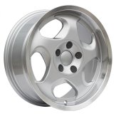 Alu kola Racing Line B2417, 17x8 5x120 ET15, stříbrná + leštěný límec