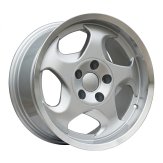 Alu kola Racing Line B2418, 17x8 5x120 ET15, stříbrná + leštěný límec