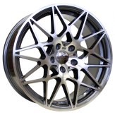Alu kola Racing Line B5167, 19x8.5 5x120 ET35, šedivá + leštění (zátěžová)