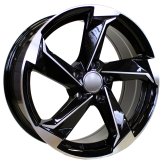 Alu kola Racing Line B5185, 17x7.5 5x112 ET35, černá + leštění