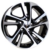 Alu kola Racing Line B5210, 15x6 5x114.3 ET46, černá + leštění