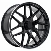 Alu kola Racing Line B5318, 23x10 5x130 ET33, černá + leštěný límec