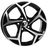 Alu kola Racing Line B5340, 17x7.5 5x112 ET41, černá + leštění