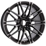 Alu kola Racing Line B5771, 22x9.5 5x112 ET37, černá + tmavé leštění (zátěžová)