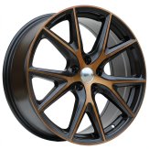 Alu kola Racing Line B5792, 19x8 5x112 ET45, černá matná + měděná barva leštění