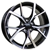 Alu kola Racing Line B5801, 16x7 5x100 ET42, černá + leštění