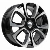 Alu kola Racing Line B5850, 17x7 4x108 ET25, černá + leštění
