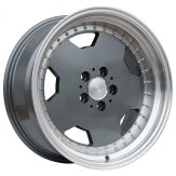 Alu kola Racing Line B5852, 18x8 5x112 ET35, šedivá + leštěný límec