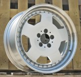 Alu kola Racing Line B5852, 18x8 5x112 ET35, stříbrná + leštěný límec