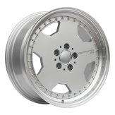 Alu kola Racing Line B5852, 18x9 5x112 ET35, stříbrná + leštěný límec