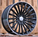 Alu kola Racing Line B5909, 18x8 5x112 ET40, černá + leštěný límec