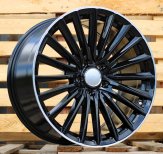 Alu kola Racing Line B5909, 19x8 5x112 ET35, černá + leštěný límec