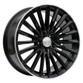 Alu kola Racing Line B5909, 19x8 5x112 ET35, černá + leštěný límec