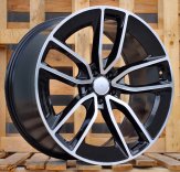 Alu kola Racing Line B5949, 22x11.5 5x112 ET47, černá + leštění (zátěžová)